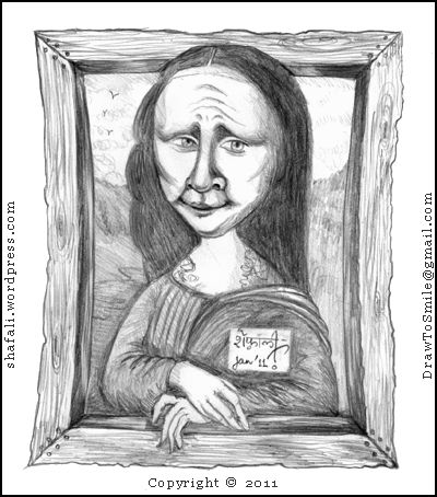 Caricature/Cartoon of Monalisa and the truth behind her smile! | Shafali's  Caricatures, Portraits, and Cartoons