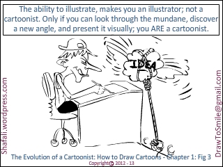 The Evolution of a Cartoonist -A Book on How to Draw Cartoons - Chapter 1, Fig 2 - The Fairer-Half of a Cartoonist - The Illustrator