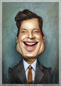 Caricature Portrait Jimmy Fallon Tonight Show